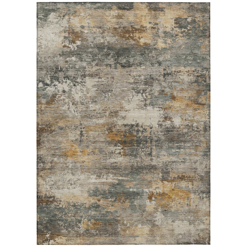 Machine Washable Indoor/Outdoor Chantille ACN2368 Brown 10' x 14' Rug. Picture 1