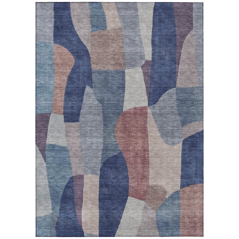 Machine Washable Indoor/Outdoor Chantille ACN2376 Blue 10' x 14' Rug. Picture 1