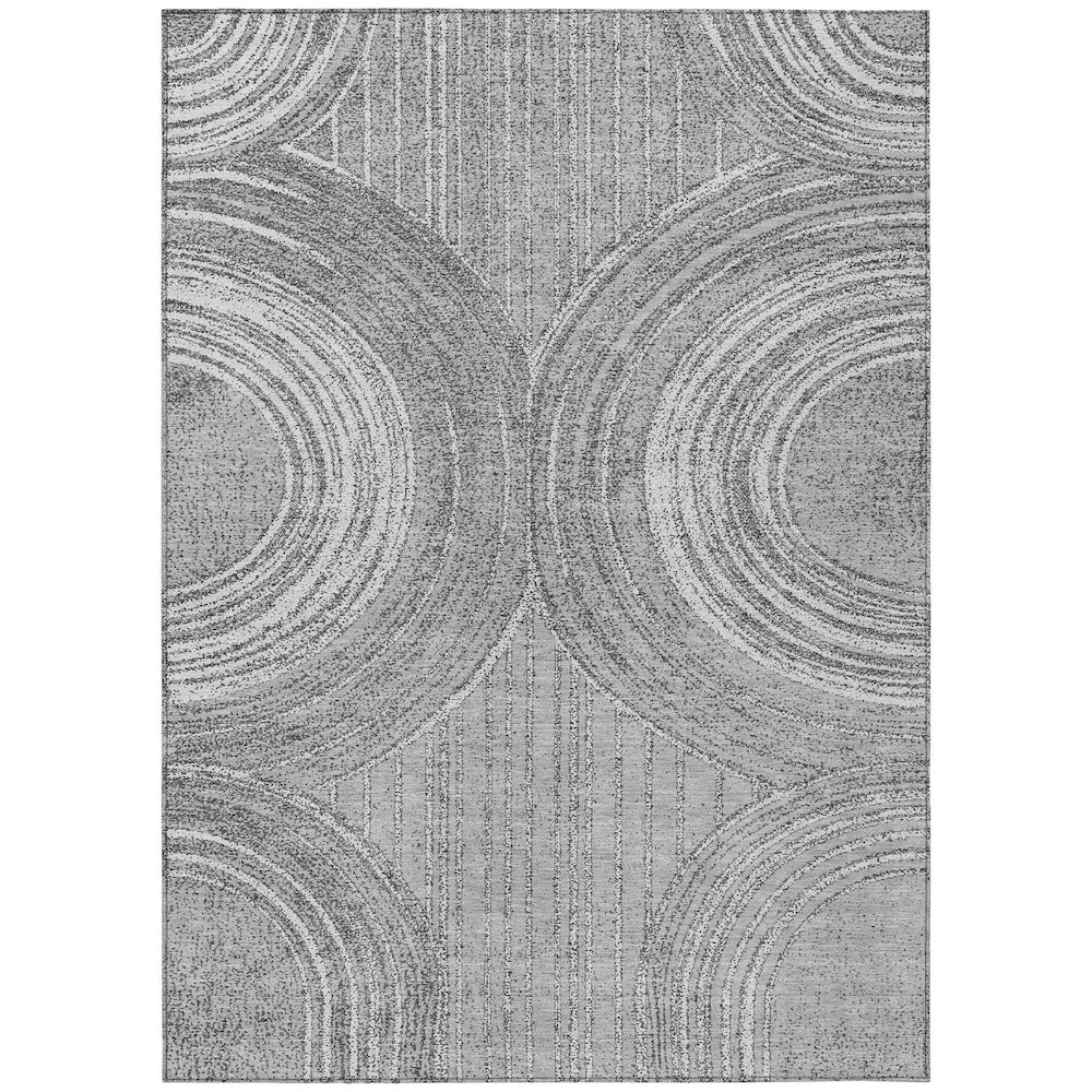 Machine Washable Indoor/Outdoor Chantille ACN2380 Gray 10' x 14' Rug. Picture 1