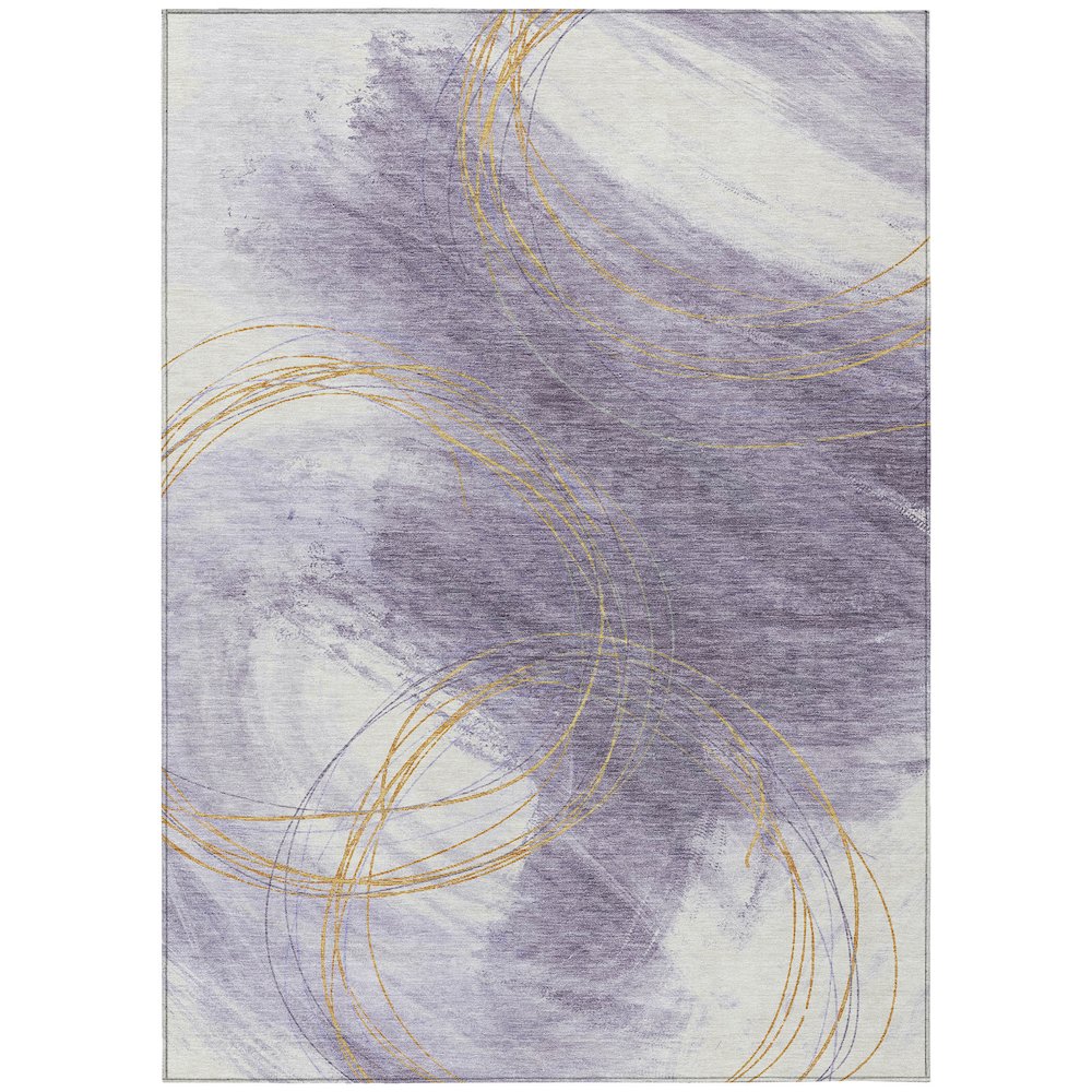 Machine Washable Indoor/Outdoor Chantille ACN2396 Purple 10' x 14' Rug. Picture 1