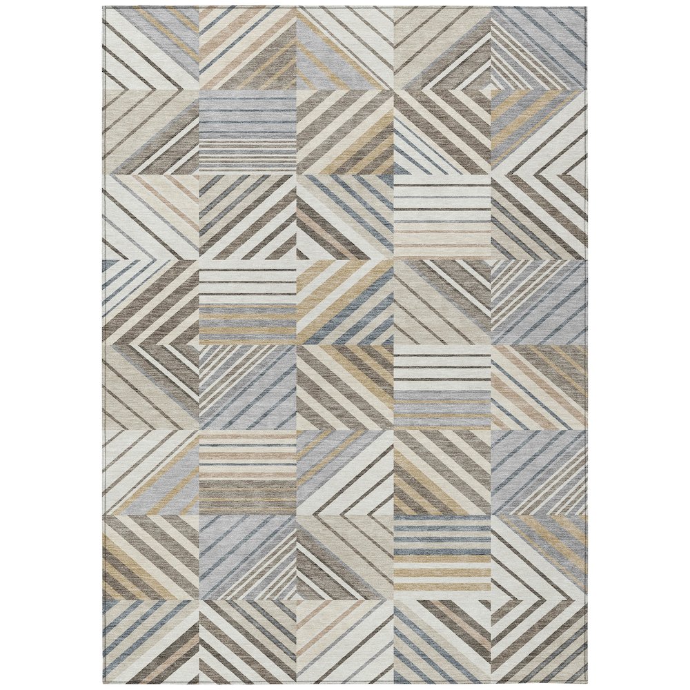 Machine Washable Indoor/Outdoor Chantille ACN2399 Ivory 10' x 14' Rug. Picture 1