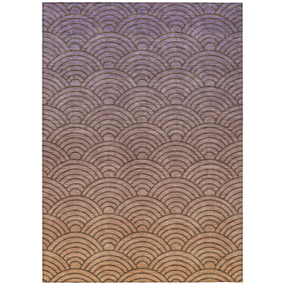 Machine Washable Indoor/Outdoor Chantille ACN2414 Brown 10' x 14' Rug. Picture 1
