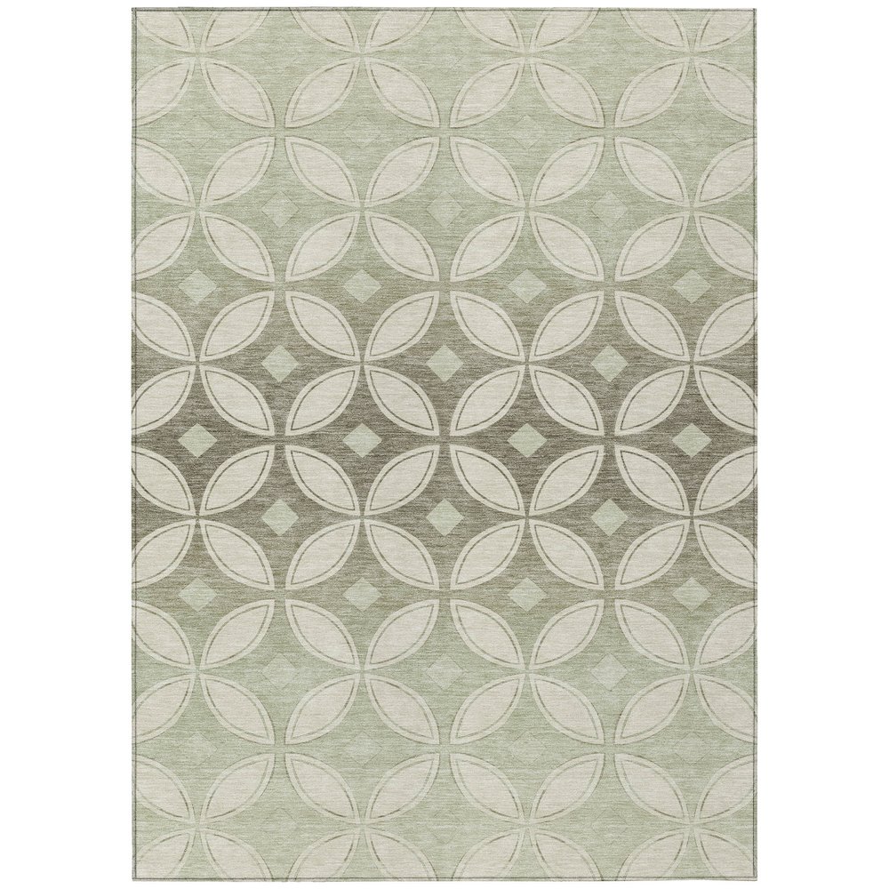 Machine Washable Indoor/Outdoor Chantille ACN2423 Brown 10' x 14' Rug. Picture 1