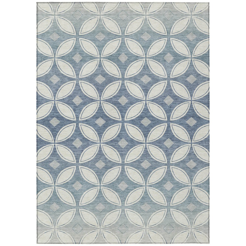 Machine Washable Indoor/Outdoor Chantille ACN2423 Ivory 10' x 14' Rug. Picture 1