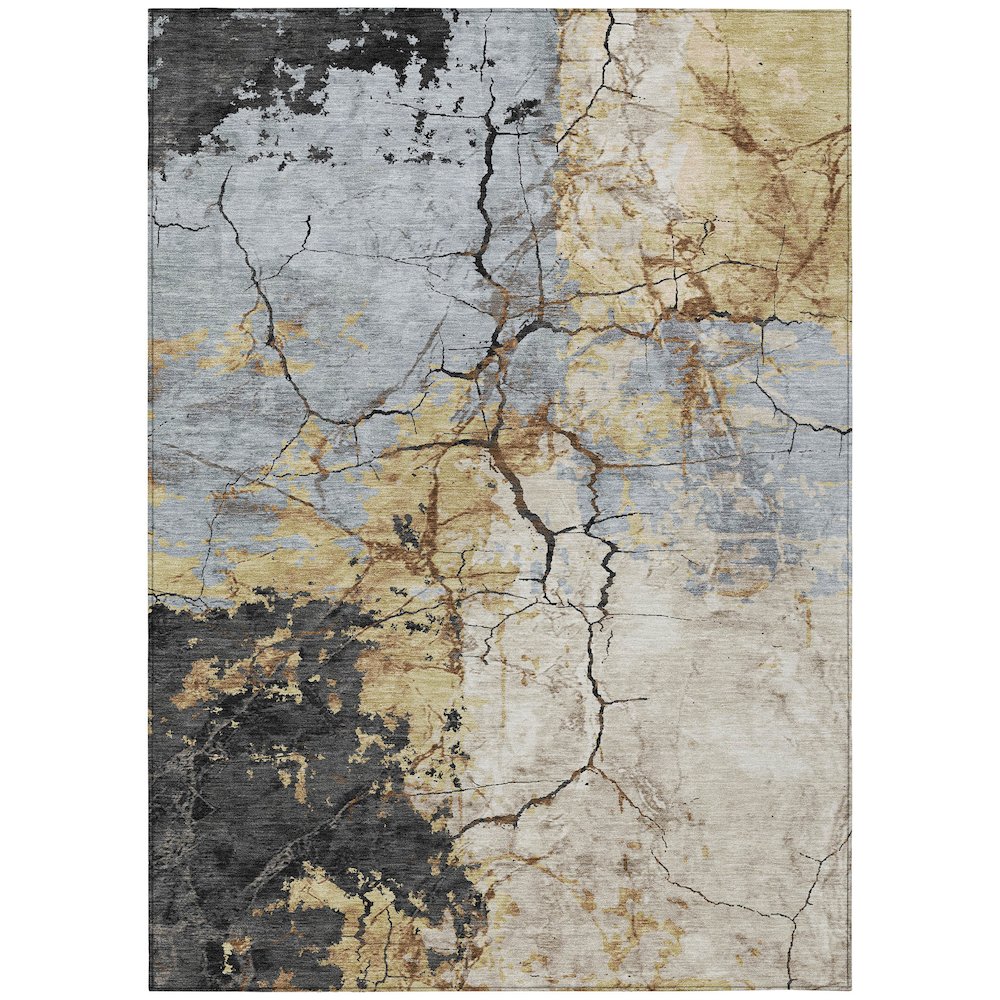 Machine Washable Indoor/Outdoor Chantille ACN2431 Gray 10' x 14' Rug. Picture 1