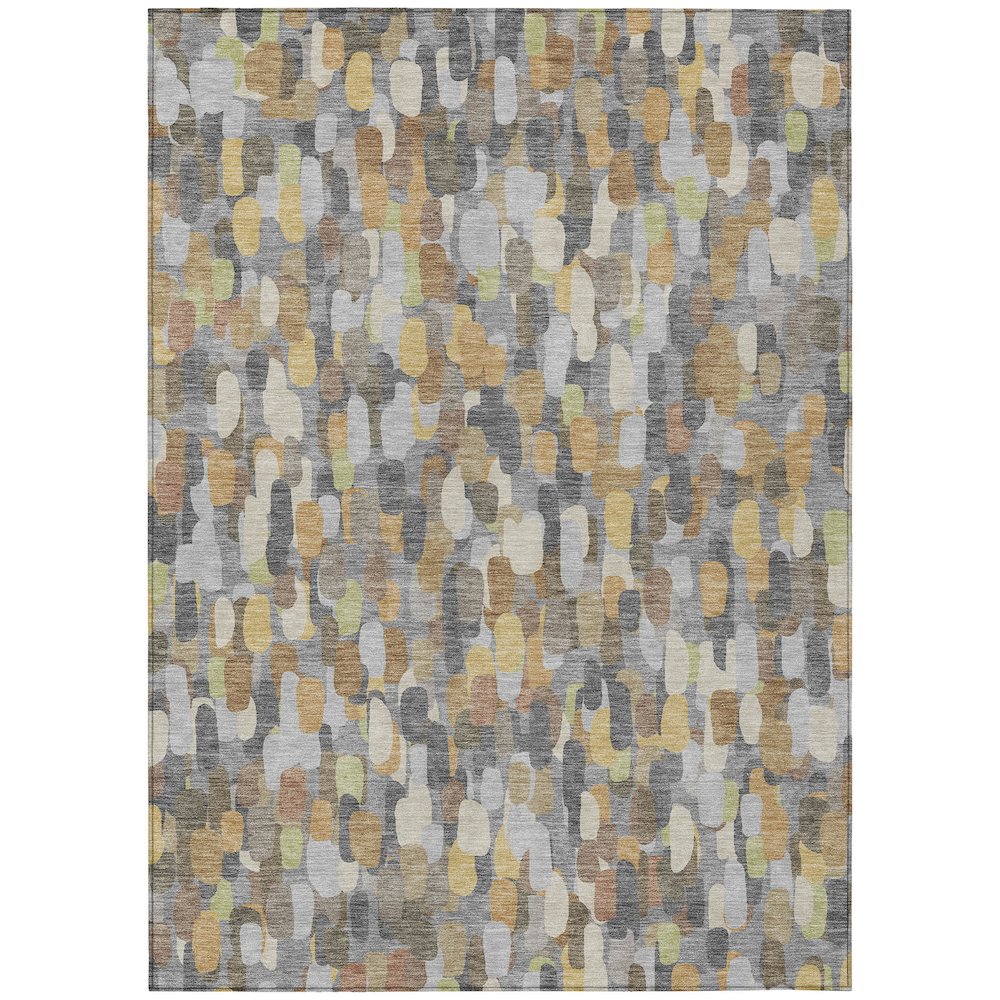 Machine Washable Indoor/Outdoor Chantille ACN2451 Gray 10' x 14' Rug. Picture 1