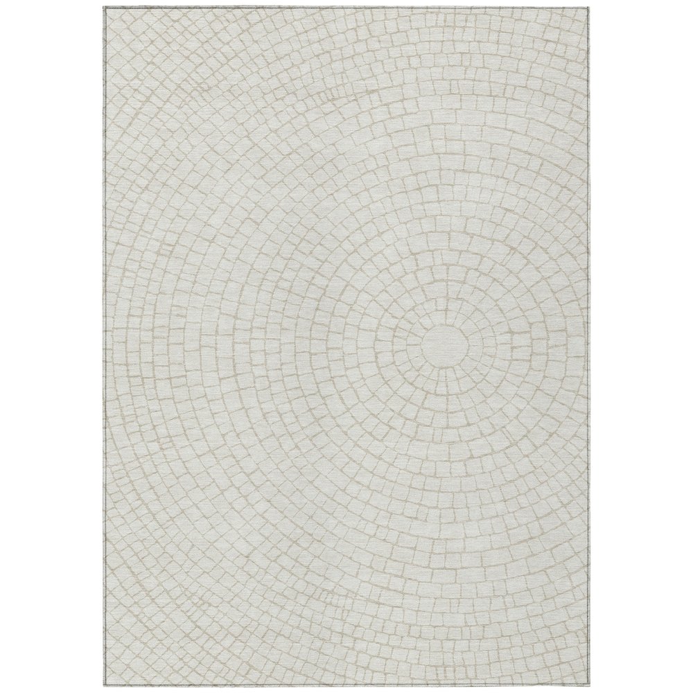 Machine Washable Indoor/Outdoor Chantille ACN2455 Ivory 10' x 14' Rug. Picture 1