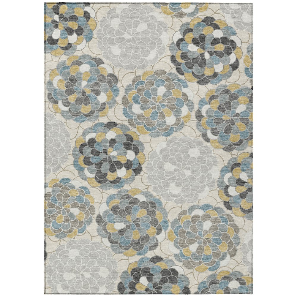 Machine Washable Indoor/Outdoor Chantille ACN2466 Ivory 10' x 14' Rug. Picture 1