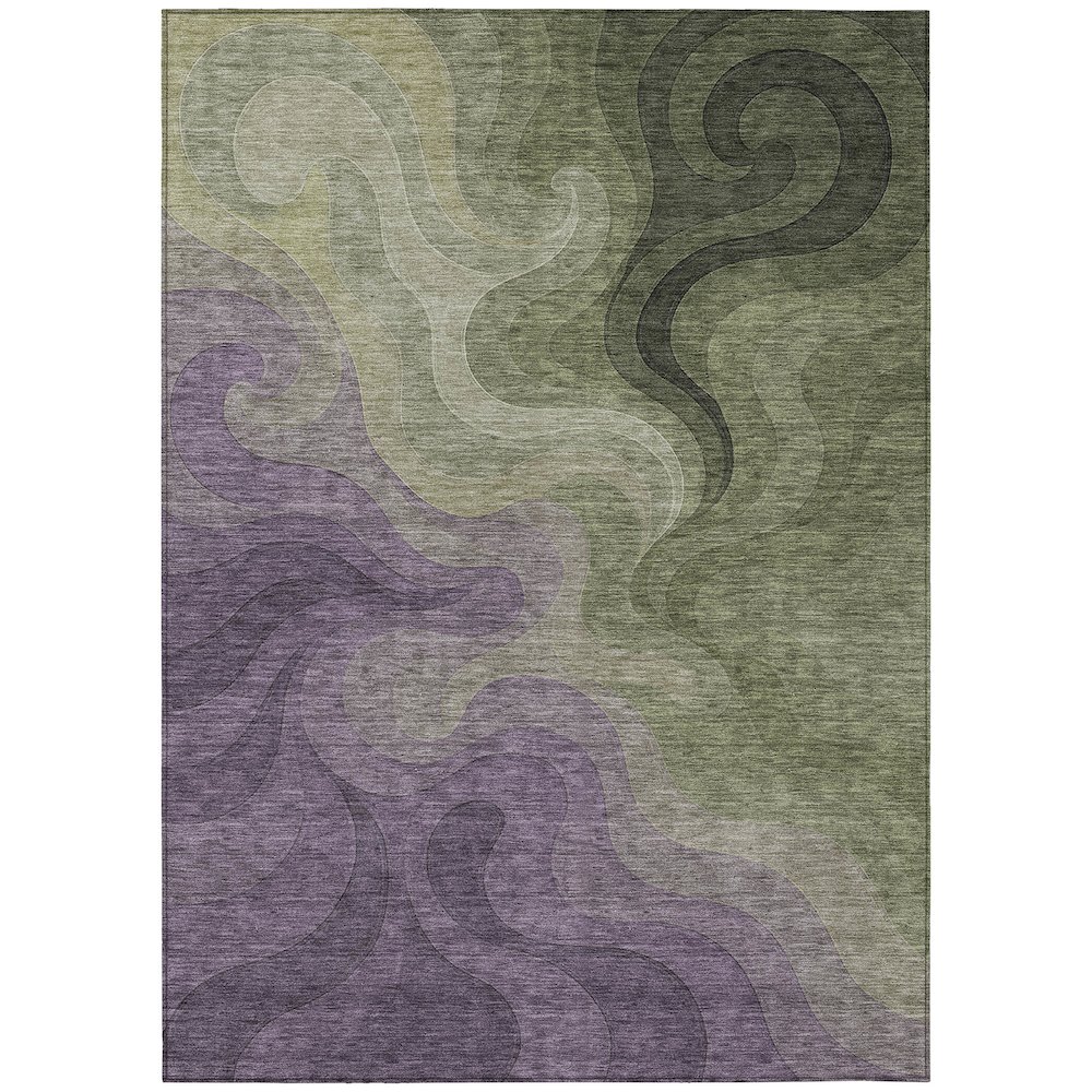 Machine Washable Indoor/Outdoor Chantille ACN2468 Purple 10' x 14' Rug. Picture 1