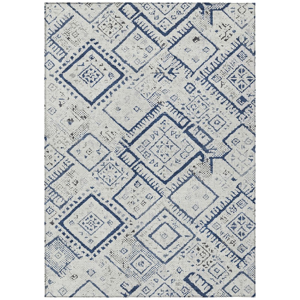 Machine Washable Indoor/Outdoor Chantille ACN2470 Ivory 10' x 14' Rug. Picture 1