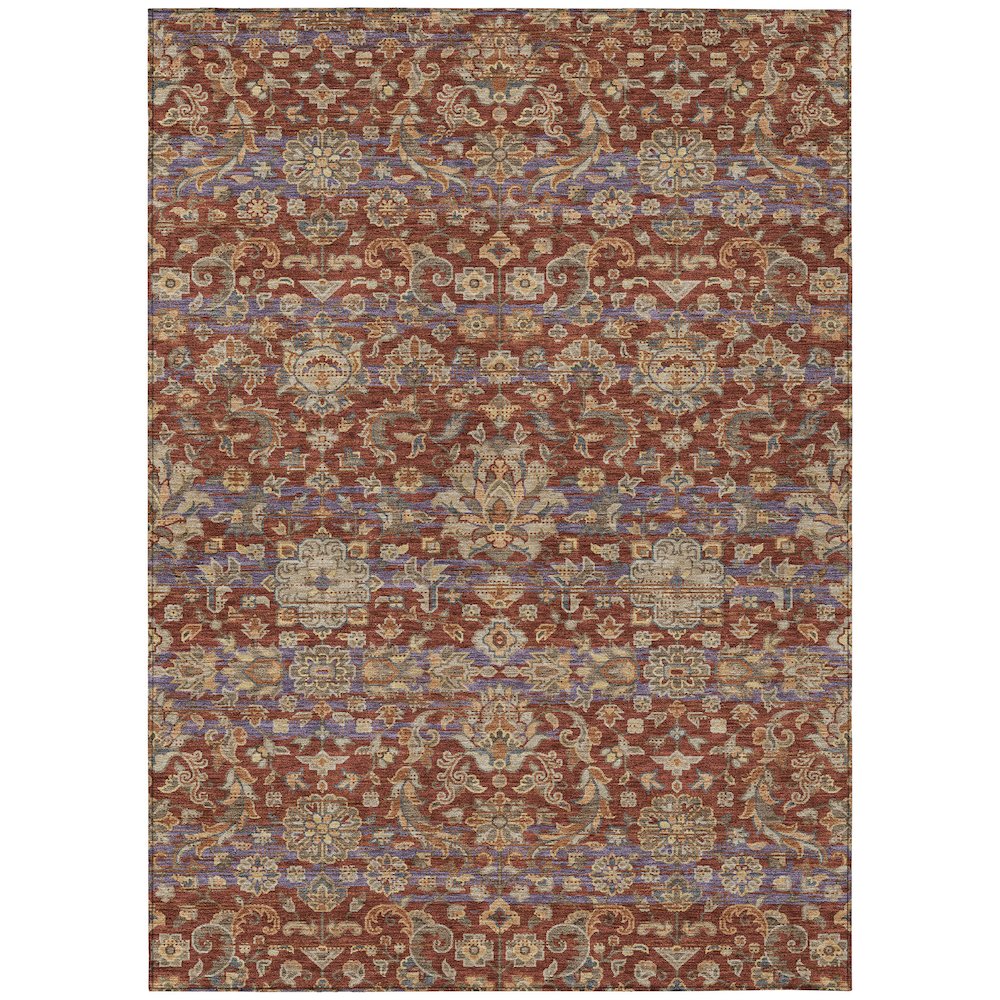 Machine Washable Indoor/Outdoor Chantille ACN2485 Red 10' x 14' Rug. Picture 1