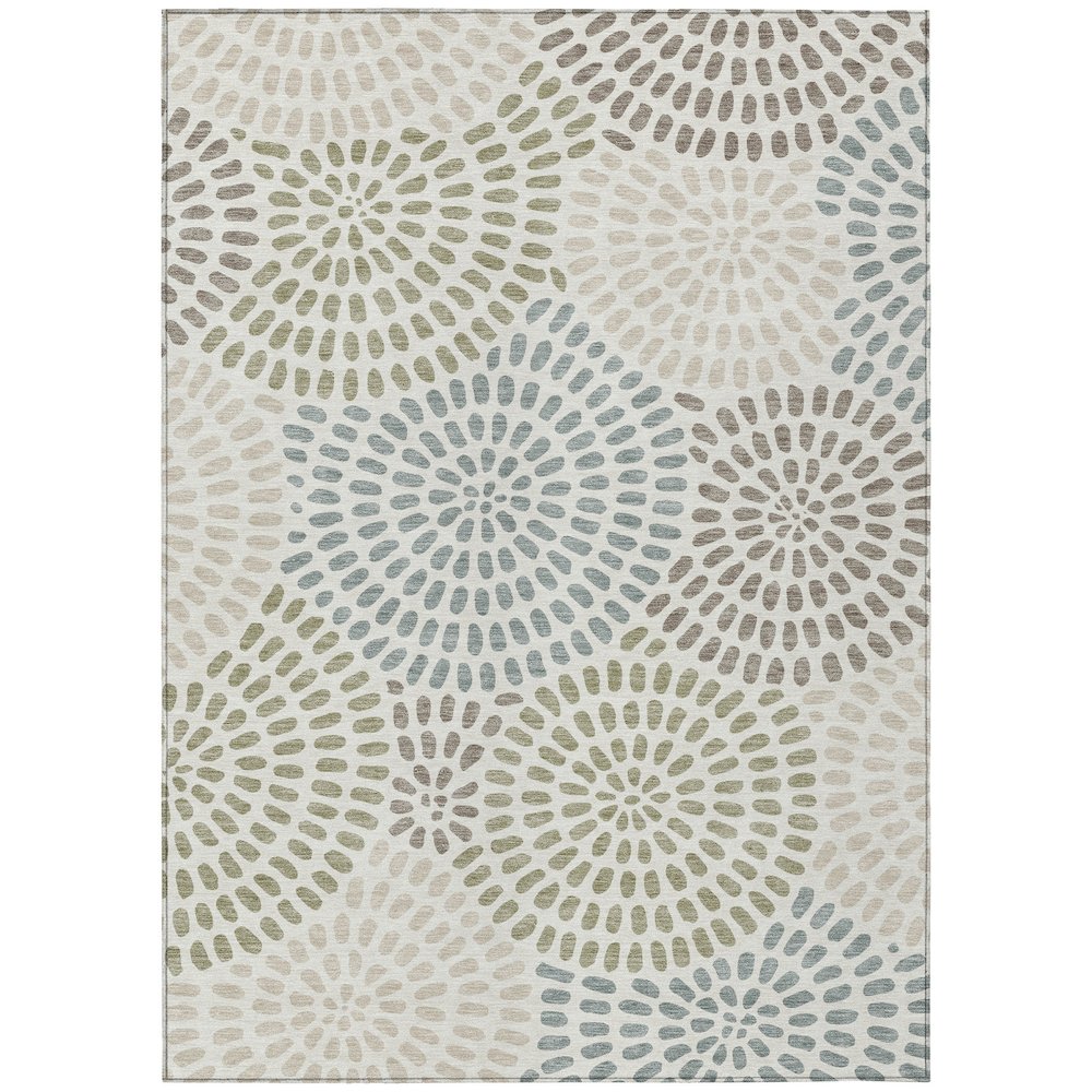 Machine Washable Indoor/Outdoor Chantille ACN2492 Ivory 10' x 14' Rug. Picture 1
