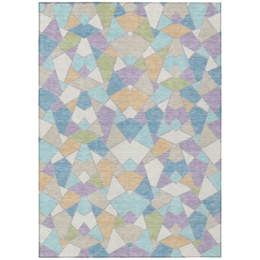 Machine Washable Indoor/Outdoor Chantille ACN2504 Ivory 10' x 14' Rug. Picture 1