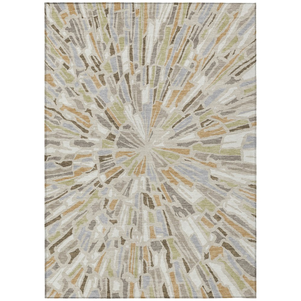 Machine Washable Indoor/Outdoor Chantille ACN2514 Brown 10' x 14' Rug. Picture 1