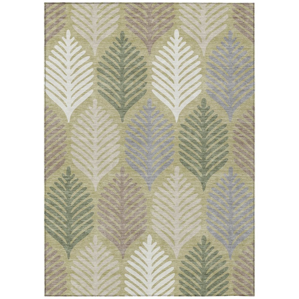 Machine Washable Indoor/Outdoor Chantille ACN2515 Green 10' x 14' Rug. Picture 1