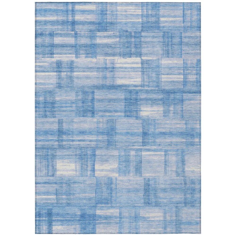 Machine Washable Indoor/Outdoor Chantille ACN2517 Blue 10' x 14' Rug. Picture 1