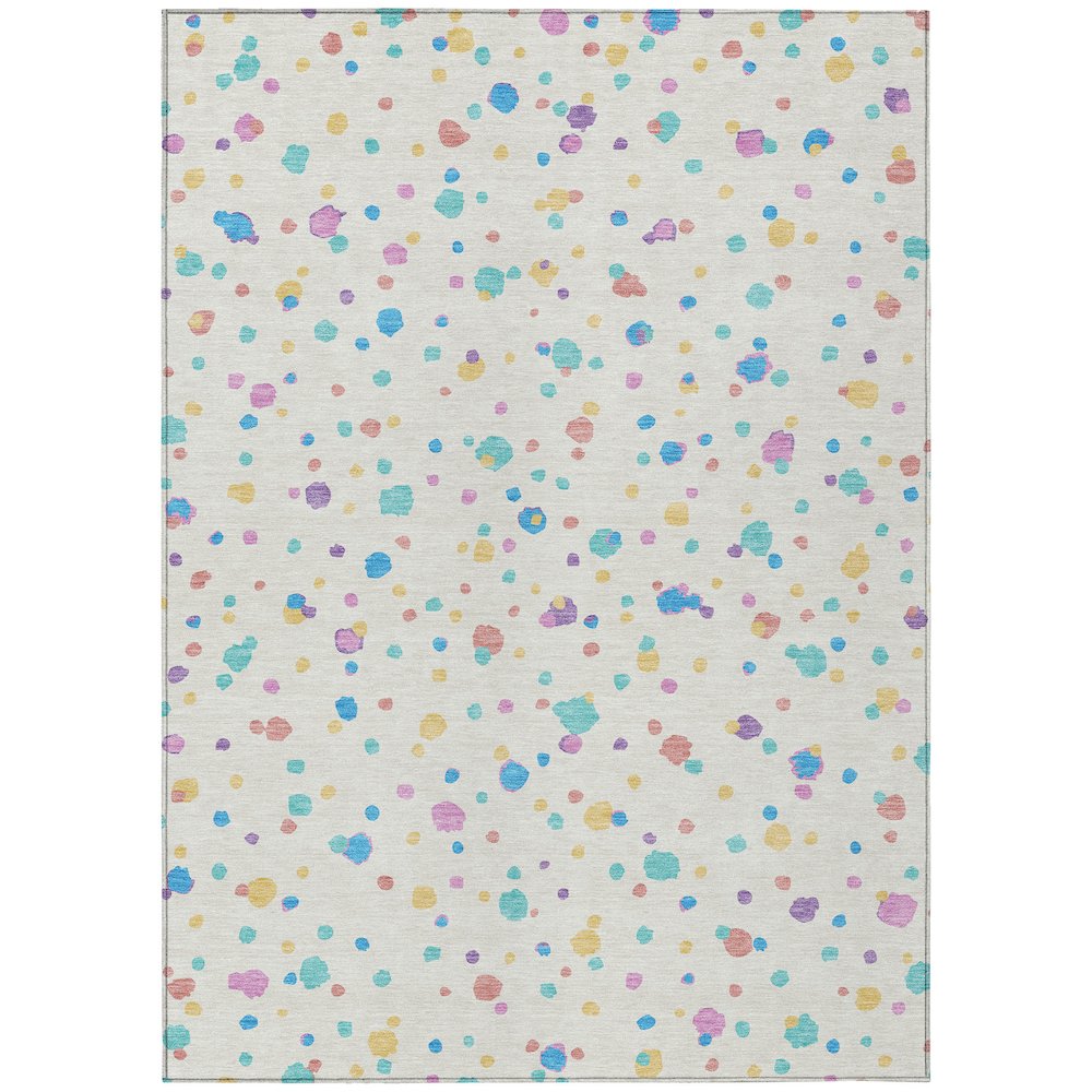 Machine Washable Indoor/Outdoor Chantille ACN2518 Ivory 10' x 14' Rug. Picture 1