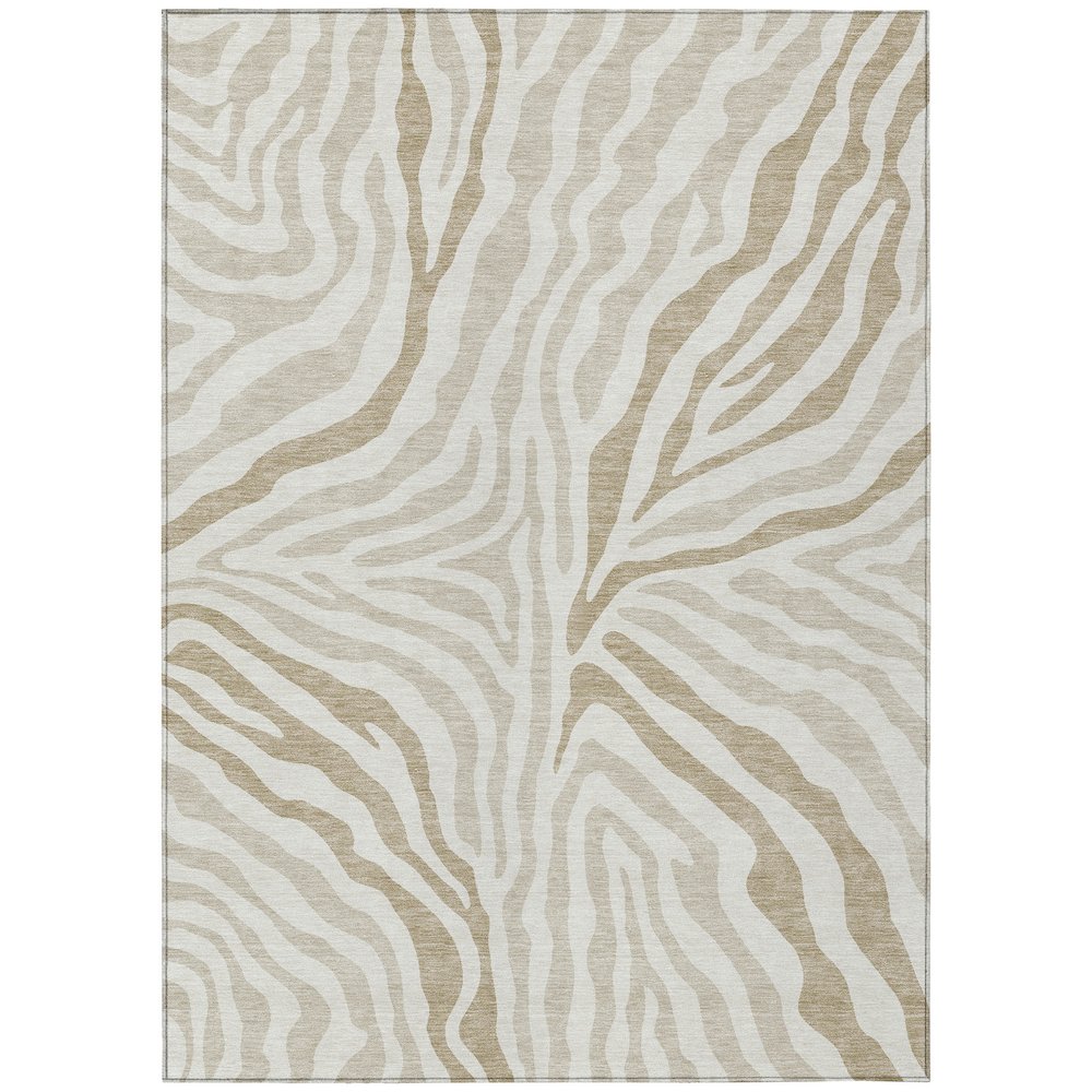 Machine Washable Indoor/Outdoor Chantille ACN2523 Ivory 10' x 14' Rug. Picture 1