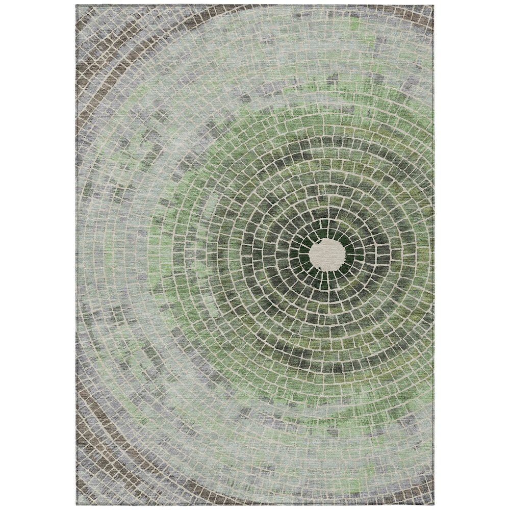 Machine Washable Indoor/Outdoor Chantille ACN2524 Green 10' x 14' Rug. Picture 1