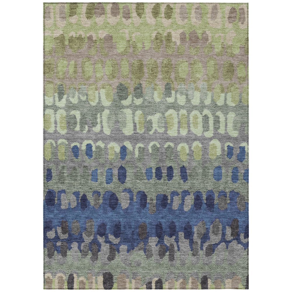 Machine Washable Indoor/Outdoor Chantille ACN2529 Green 10' x 14' Rug. Picture 1