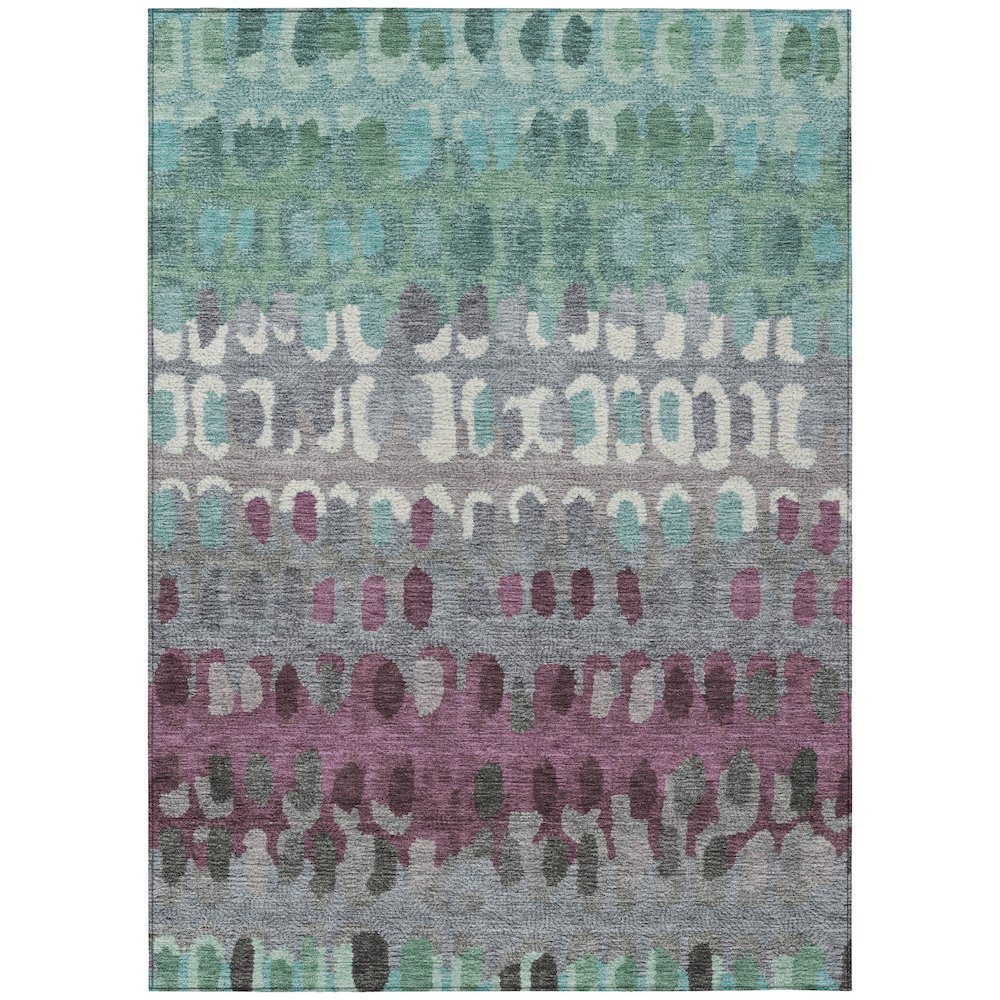 Machine Washable Indoor/Outdoor Chantille ACN2529 Teal 10' x 14' Rug. Picture 1