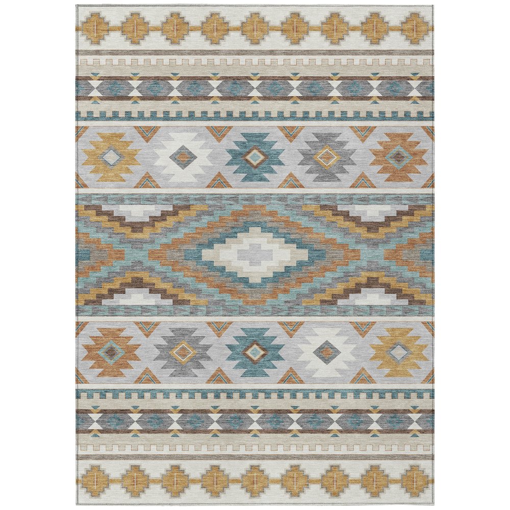Machine Washable Indoor/Outdoor Chantille ACN2539 Ivory 10' x 14' Rug. Picture 1