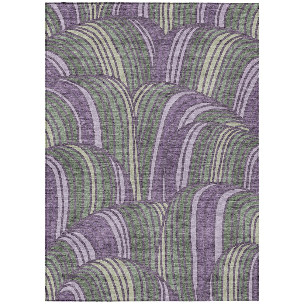 Machine Washable Indoor/Outdoor Chantille ACN2546 Purple 10' x 14' Rug. Picture 1