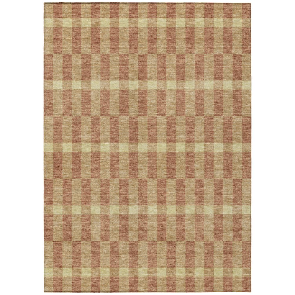 Machine Washable Indoor/Outdoor Chantille ACN2547 Gold 10' x 14' Rug. Picture 1