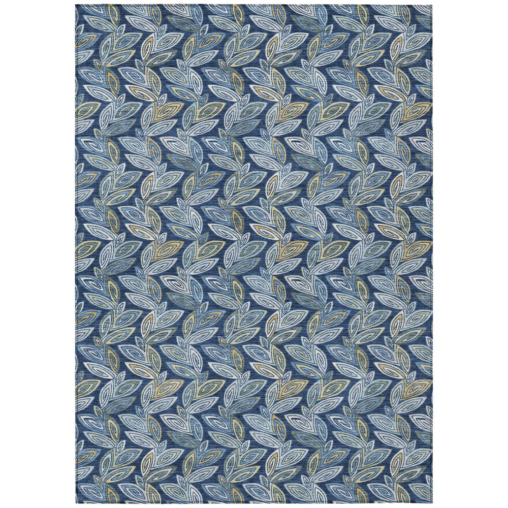 Machine Washable Indoor/Outdoor Chantille ACN2557 Blue 10' x 14' Rug. Picture 1