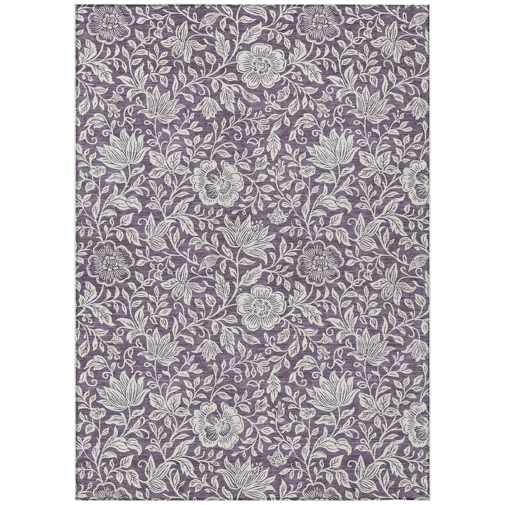 Machine Washable Indoor/Outdoor Chantille ACN2572 Purple 10' x 14' Rug. Picture 1