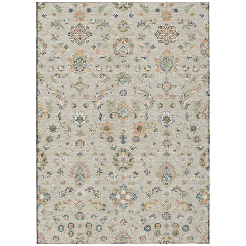 Machine Washable Indoor/Outdoor Chantille ACN2585 Brown 10' x 14' Rug. Picture 1