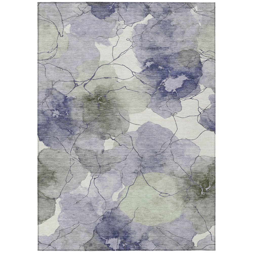 Machine Washable Indoor/Outdoor Chantille ACN2589 Purple 10' x 14' Rug. Picture 1