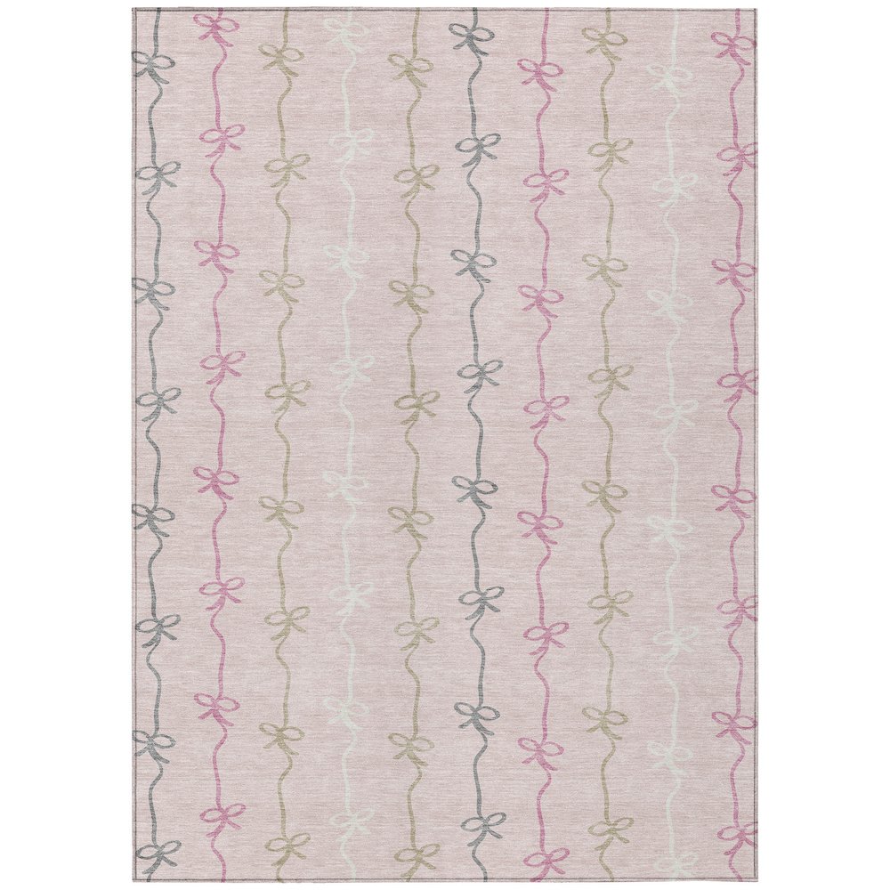 Machine Washable Indoor/Outdoor Chantille ACN2593 Pink 10' x 14' Rug. Picture 1