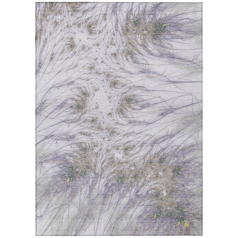 Machine Washable Indoor/Outdoor Chantille ACN2599 Purple 10' x 14' Rug. Picture 1