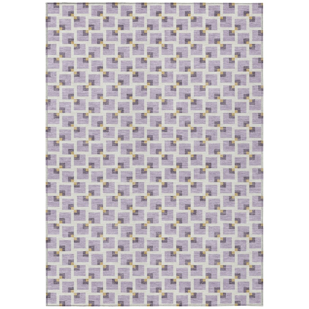 Machine Washable Indoor/Outdoor Chantille ACN2602 Purple 10' x 14' Rug. Picture 1