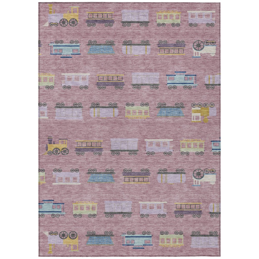 Machine Washable Indoor/Outdoor Chantille ACN2621 Pink 10' x 14' Rug. Picture 1