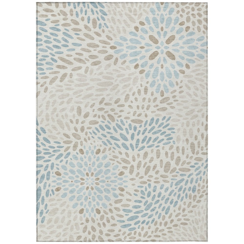 Machine Washable Indoor/Outdoor Chantille ACN2629 Ivory 10' x 14' Rug. Picture 1