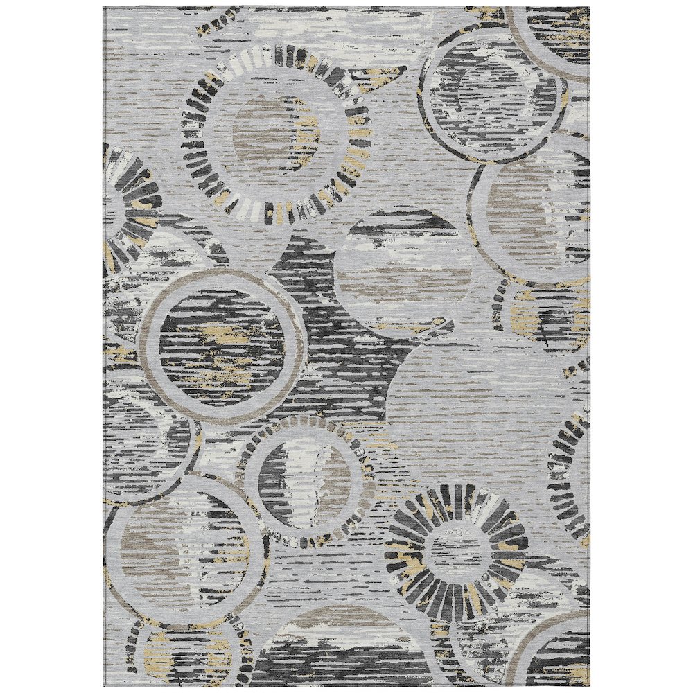 Machine Washable Indoor/Outdoor Chantille ACN2633 Gray 10' x 14' Rug. Picture 1