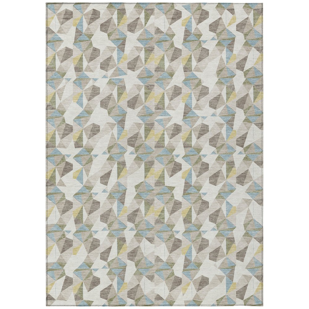 Machine Washable Indoor/Outdoor Chantille ACN2636 Ivory 10' x 14' Rug. Picture 1