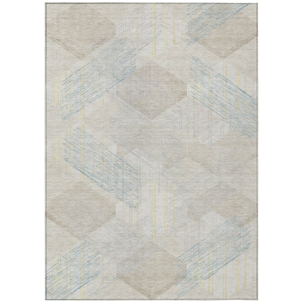Machine Washable Indoor/Outdoor Chantille ACN2637 Ivory 10' x 14' Rug. Picture 1