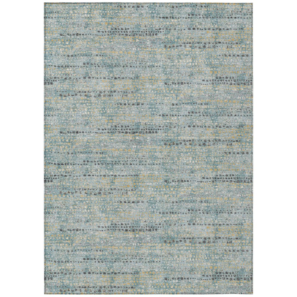 Machine Washable Indoor/Outdoor Chantille ACN2641 Teal 10' x 14' Rug. Picture 1