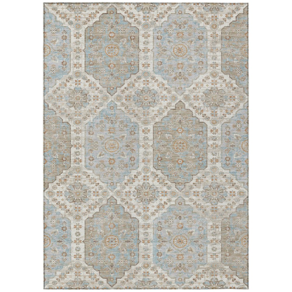 Machine Washable Indoor/Outdoor Chantille ACN2643 Ivory 10' x 14' Rug. Picture 1