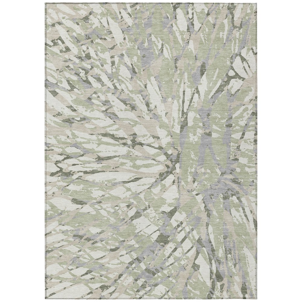 Machine Washable Indoor/Outdoor Chantille ACN2651 Green 10' x 14' Rug. Picture 1