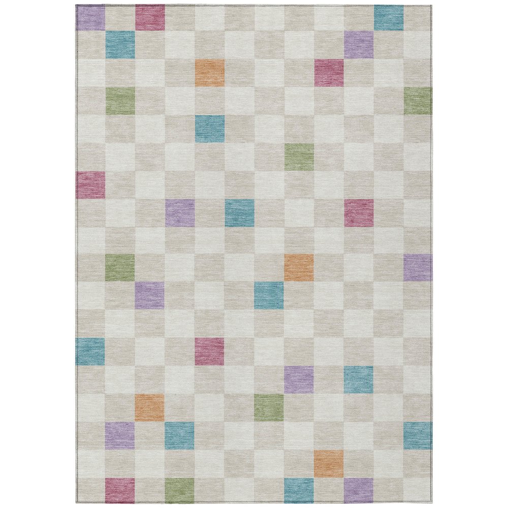 Machine Washable Indoor/Outdoor Chantille ACN2656 Ivory 10' x 14' Rug. Picture 1