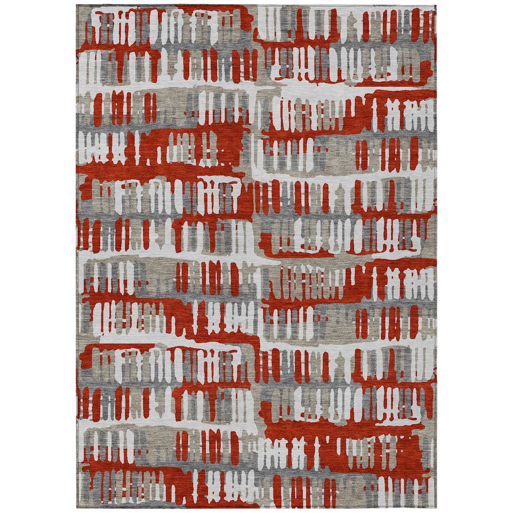 Machine Washable Indoor/Outdoor Chantille ACN2663 Red 10' x 14' Rug. Picture 1