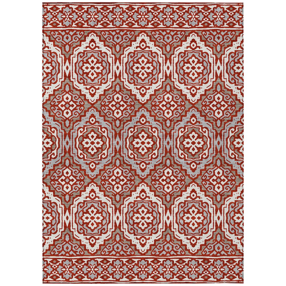 Machine Washable Indoor/Outdoor Chantille ACN2669 Red 10' x 14' Rug. Picture 1