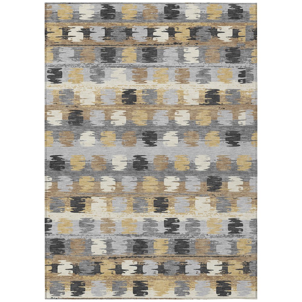 Machine Washable Indoor/Outdoor Chantille ACN2673 Gray 10' x 14' Rug. Picture 1