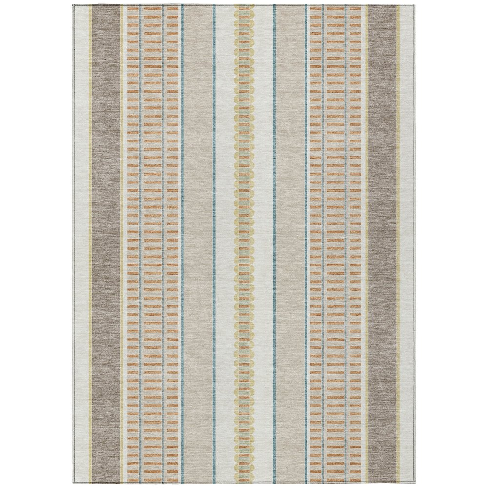 Machine Washable Indoor/Outdoor Chantille ACN2681 Ivory 10' x 14' Rug. Picture 1