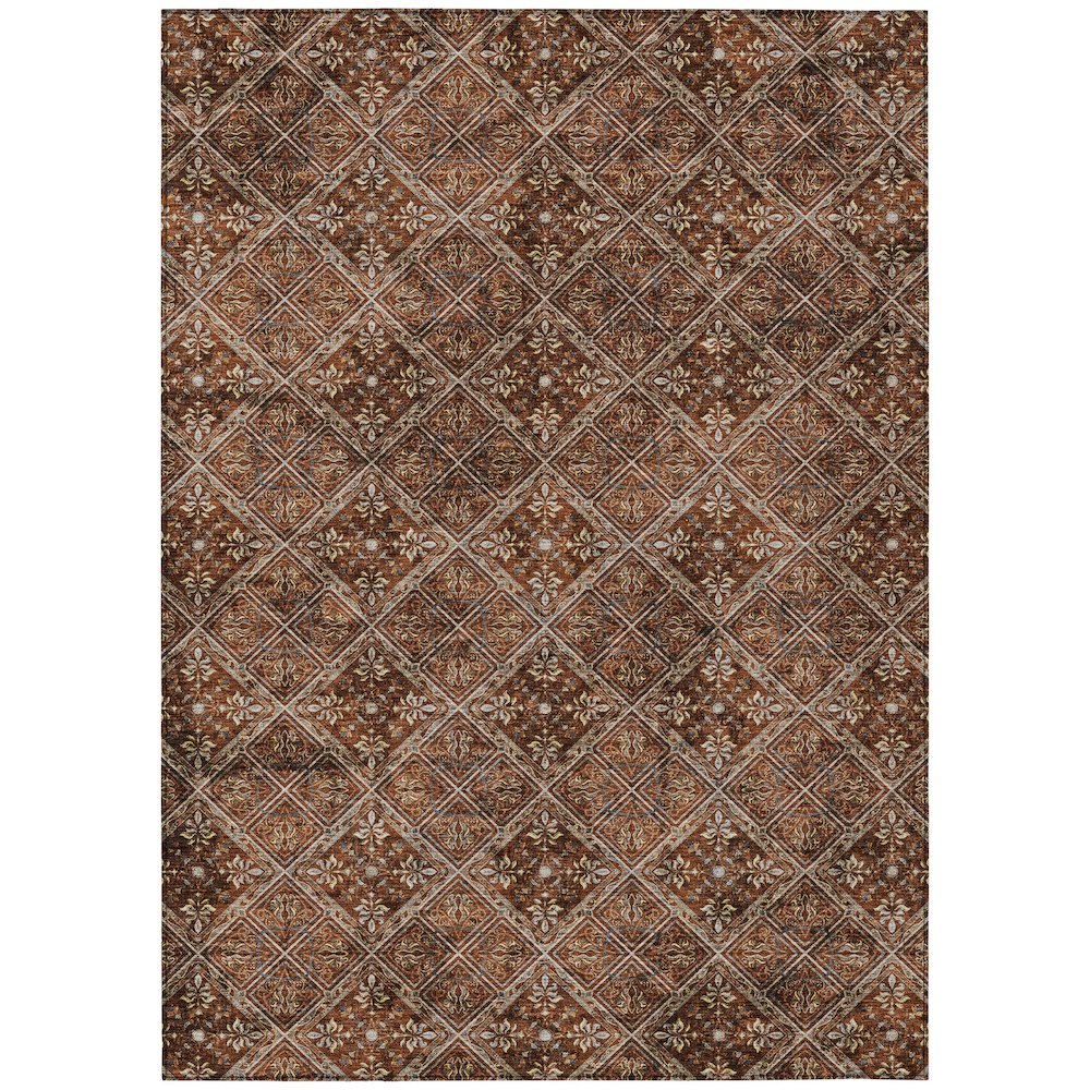 Machine Washable Indoor/Outdoor Chantille ACN2692 Red 10' x 14' Rug. Picture 1