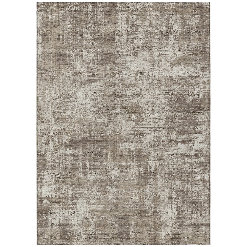 Machine Washable Indoor/Outdoor Chantille ACN2693 Brown 10' x 14' Rug. Picture 1